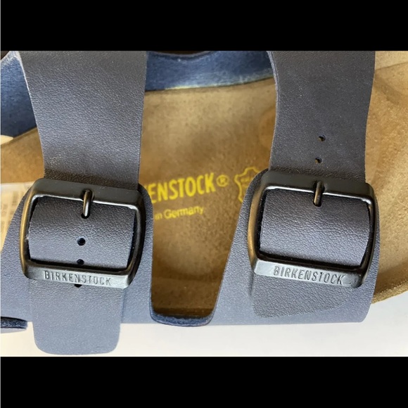 Birkenstock Milano Men’s Sandals 10M 43 EU Navy Leather Soft Footbed Slingback - Picture 8 of 16